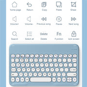 For Lenovo Tab M10 Plus 10.6 3rd Gen 2022 YM-LX106 Round Key Detachable Bluetooth Tablet Keyboard Leather Case without Mouse(Matcha Green)