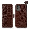 For Nokia C32 4G Crocodile Top Layer Cowhide Leather Phone Case(Brown) - free shipping - PMC TechLife - Order now!
