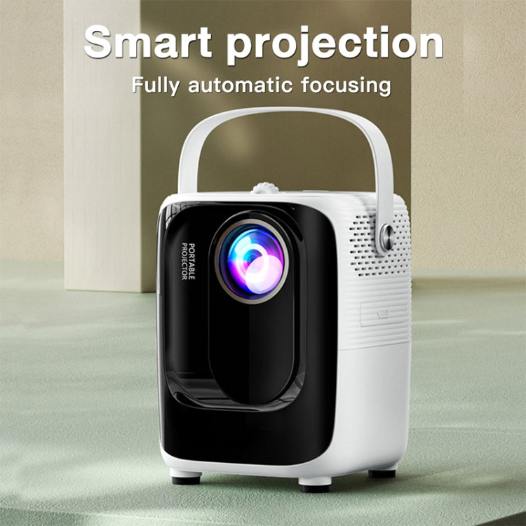 A007 Portable 1280 x 720 HD 113 ANSI Smart LED Projector, Plug:UK Plug(White)