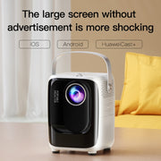 A007 Portable 1280 x 720 HD 113 ANSI Smart LED Projector, Plug:AU Plug(White)