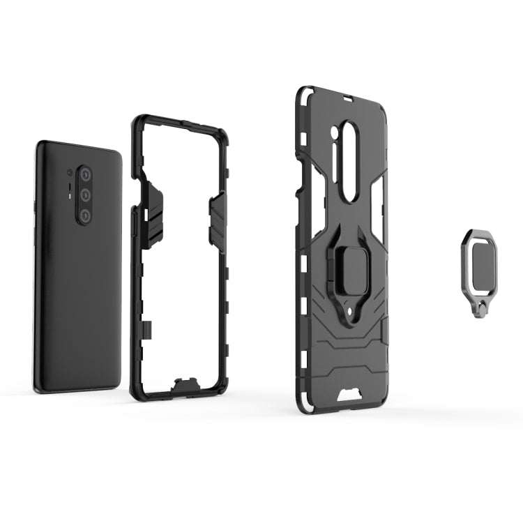 For OnePlus 8 Pro PC + TPU Anti-fall Protective Case with Ring Holder(Red)