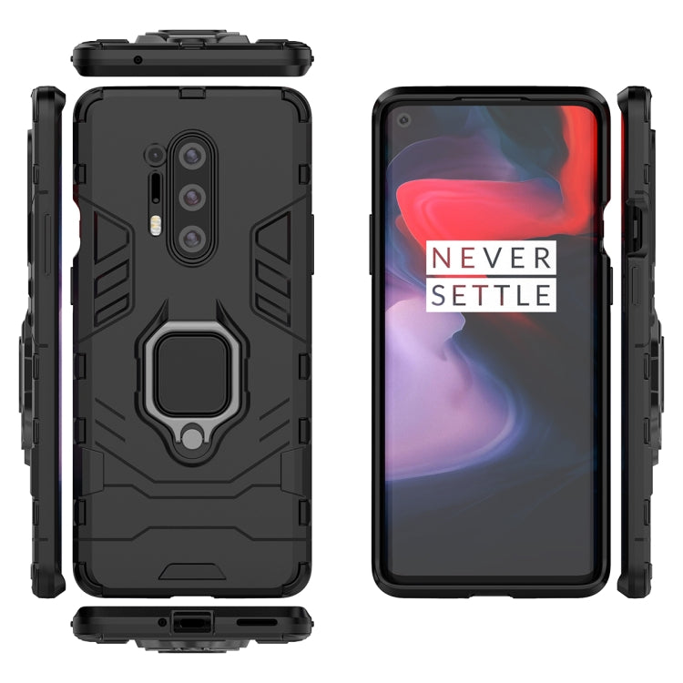 For OnePlus 8 Pro PC + TPU Anti-fall Protective Case with Ring Holder(Black)