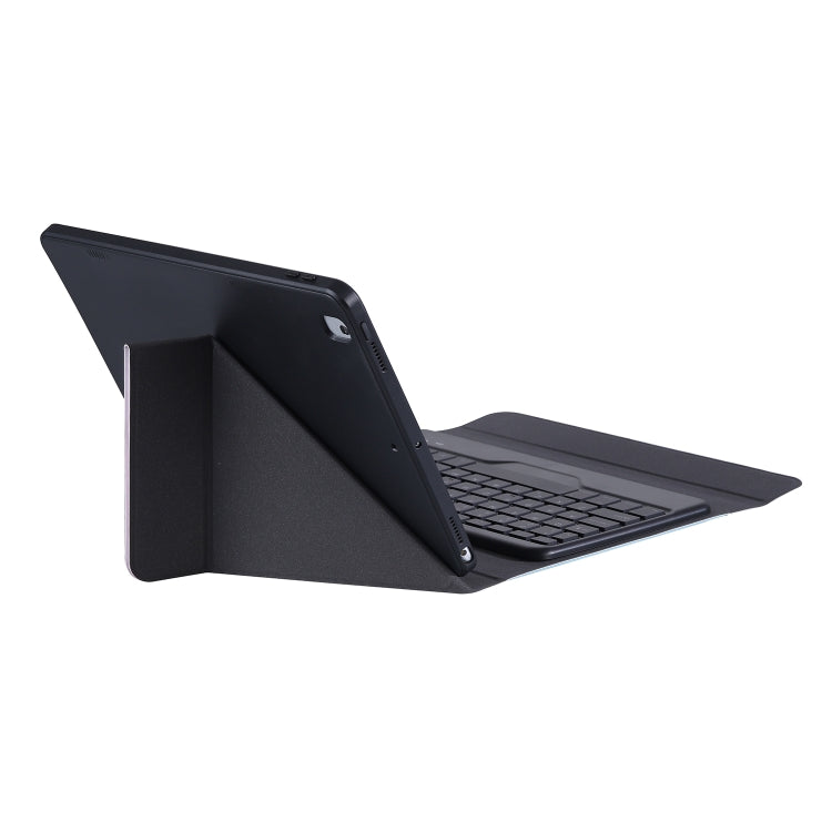 For iPad 2025 / 2022 B10 Triangle Holder Tablet Bluetooth Keyboard Leather Case(Black)