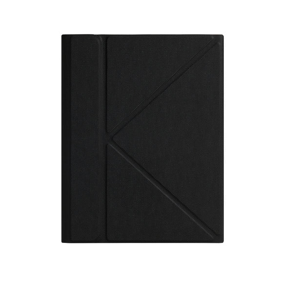 For iPad 10th Gen 10.9 2022 B10S Triangle Holder Three-color Backlight Bluetooth Keyboard Leather Case(Black)
