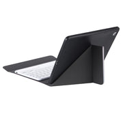 For iPad 2025 / 2022 B10S Triangle Holder Three-color Backlight Bluetooth Keyboard Leather Case(Blue Pink)