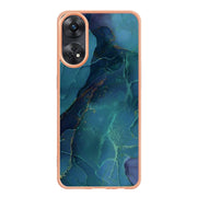 For OPPO Reno 8T 4G Electroplating Marble Dual-side IMD Phone Case(Green 017)