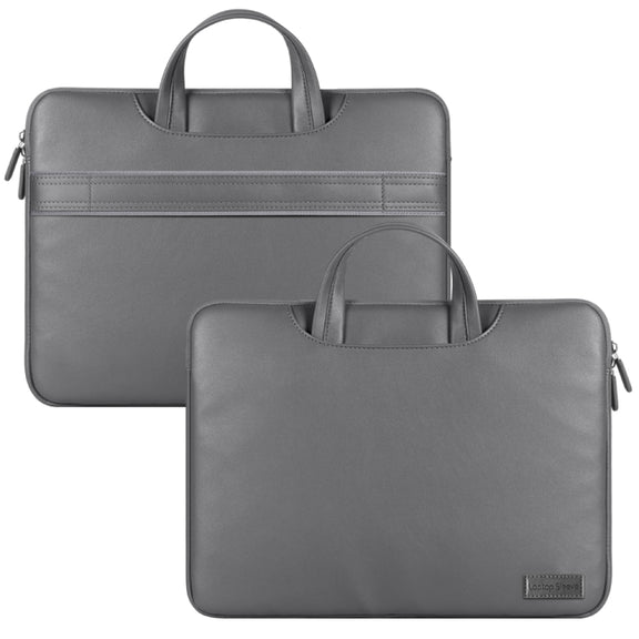 Water-resistant PU Laptop Bag Inner Bag, Size:13 / 14 inch(Grey)