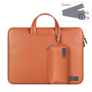 Water-resistant PU Laptop Bag Inner Bag with Power Pack, Size:13 / 14 inch(Brown)