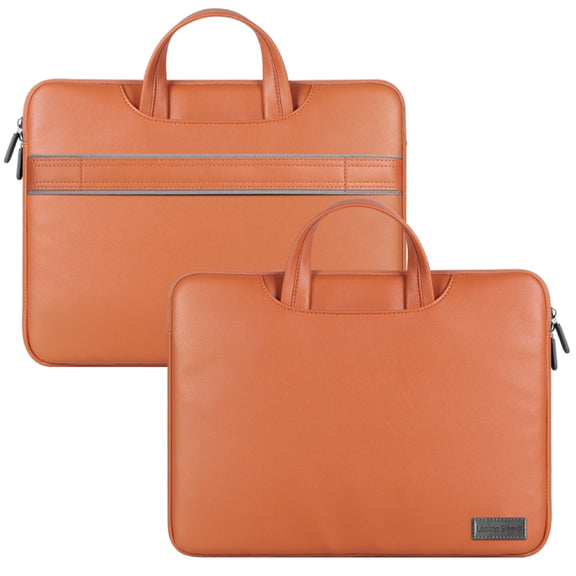 Water-resistant PU Laptop Bag Inner Bag with Power Pack, Size:13 / 14 inch(Brown)