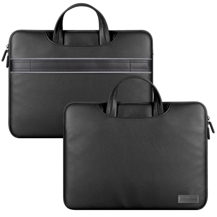 Water-resistant PU Laptop Bag Inner Bag with Power Pack, Size:13 / 14 inch(Black)