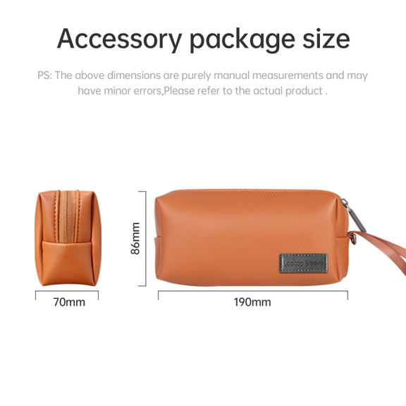 Water-resistant PU Laptop Bag Inner Bag with Power Pack, Size:15 inch(Brown)