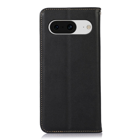 For Google Pixel 8 KHAZNEH Nappa Top Layer Cowhide Leather Phone Case(Black)