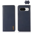 For Google Pixel 8 KHAZNEH Nappa Top Layer Cowhide Leather Phone Case(Blue) - Google Cases by PMC TechLife | Online Shopping South Africa | PMC TechLife | Buy Now Pay Later Mobicred