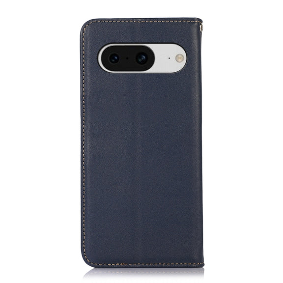 For Google Pixel 8 KHAZNEH Nappa Top Layer Cowhide Leather Phone Case(Blue)