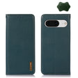 For Google Pixel 8 KHAZNEH Nappa Top Layer Cowhide Leather Phone Case(Green) - Google Cases by PMC TechLife | Online Shopping South Africa | PMC TechLife | Buy Now Pay Later Mobicred