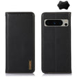 For Google Pixel 8 Pro KHAZNEH Nappa Top Layer Cowhide Leather Phone Case(Black) - Google Cases by PMC TechLife | Online Shopping South Africa | PMC TechLife | Buy Now Pay Later Mobicred