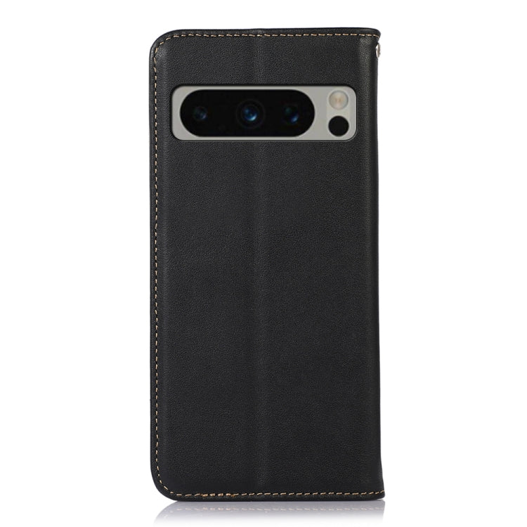 For Google Pixel 8 Pro KHAZNEH Nappa Top Layer Cowhide Leather Phone Case(Black)