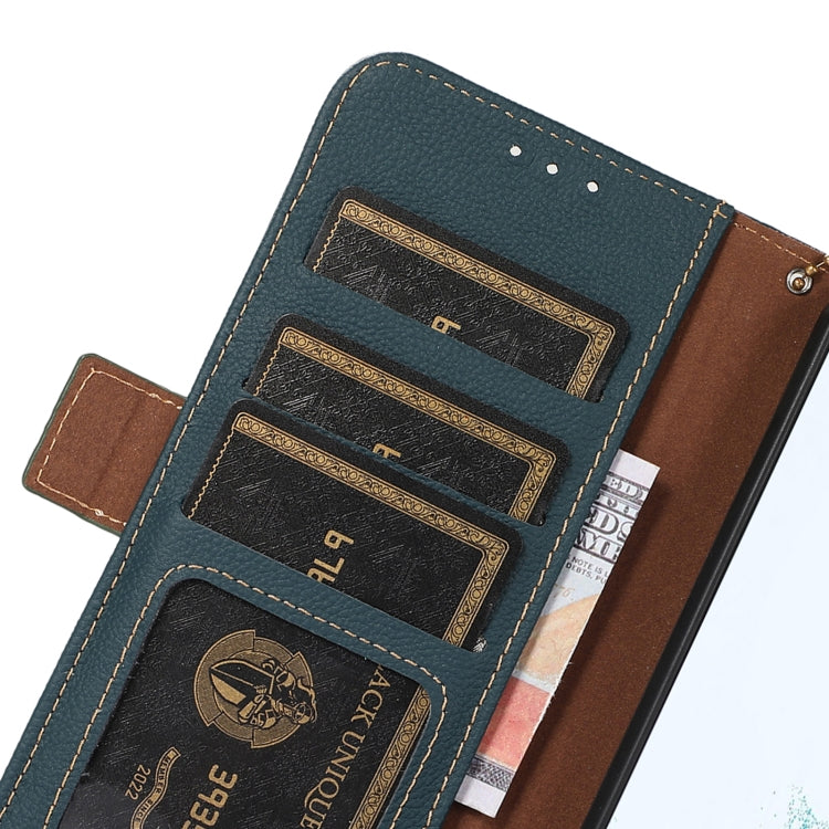 For Google Pixel 8 Pro Side-Magnetic TJ Genuine Leather RFID Phone Case(Green)