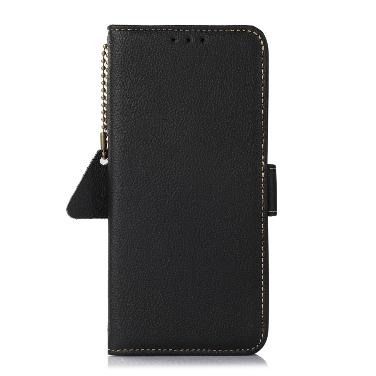For Google Pixel 8 Side-Magnetic TJ Genuine Leather RFID Phone Case(Black)