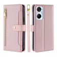 For Tecno Pop 6 Pro Sheep Texture Cross-body Zipper Wallet Leather Phone Case(Pink) - free shipping - PMC TechLife - Order now!