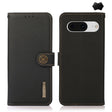 For Google Pixel 8 KHAZNEH Custer Genuine Leather RFID Phone Case(Black) - Google Cases by PMC TechLife | Online Shopping South Africa | PMC TechLife | Buy Now Pay Later Mobicred