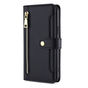 For Honor Magic5 Sheep Texture Cross-body Zipper Wallet Leather Phone Case(Black)
