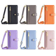 For OnePlus Ace 2V 5G Sheep Texture Cross-body Zipper Wallet Leather Phone Case(Purple)
