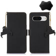 For Google Pixel 8 Genuine Leather Magnetic RFID Leather Phone Case(Black) - Google Cases by PMC TechLife | Online Shopping South Africa | PMC TechLife | Buy Now Pay Later Mobicred