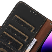 For Google Pixel 8 Genuine Leather Magnetic RFID Leather Phone Case(Black)