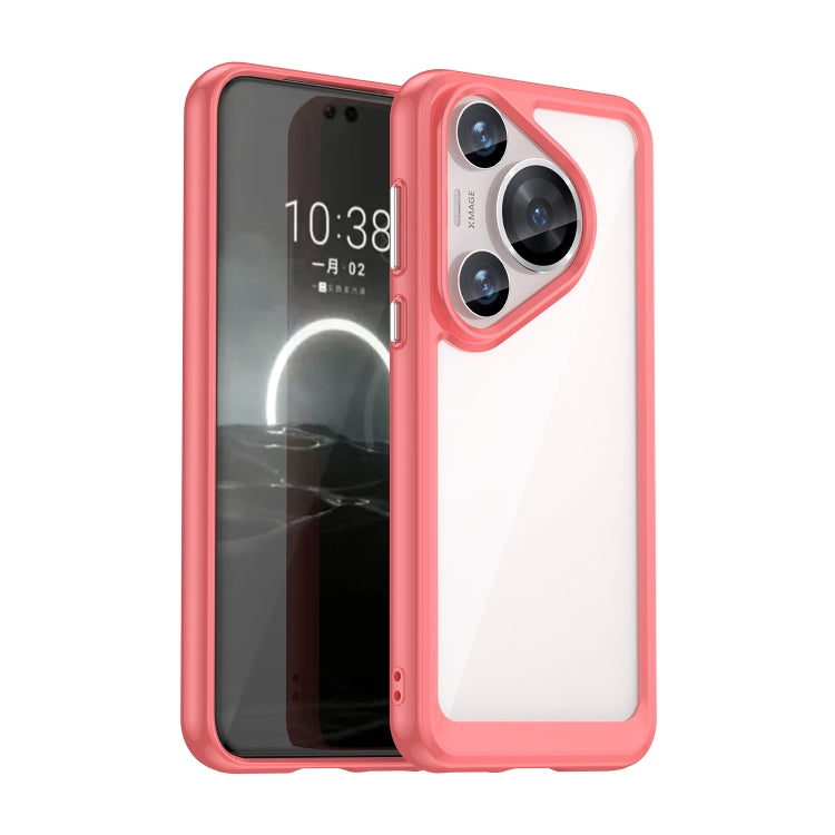 For Huawei Pura 70 Pro+ Colorful Series Acrylic + TPU Phone Case(Red)
