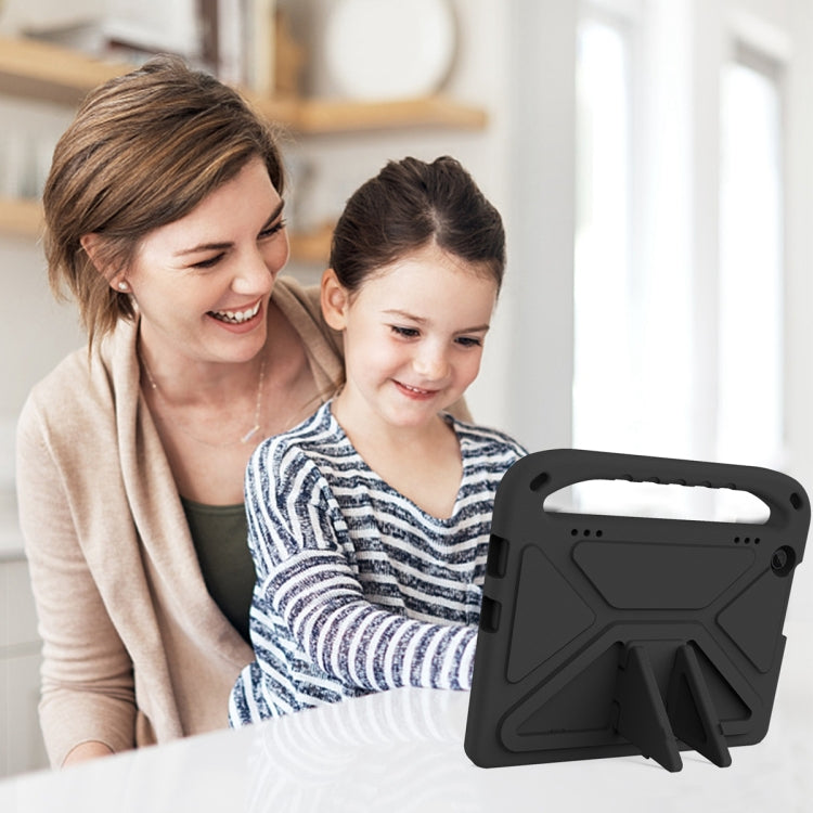 For Lenovo Tab M10 3rd Gen Handle EVA Shockproof Tablet Case with Holder(Black)