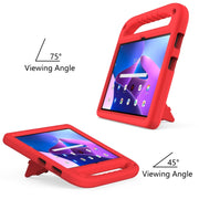 For Lenovo Tab M10 3rd Gen Handle EVA Shockproof Tablet Case with Holder(Red)