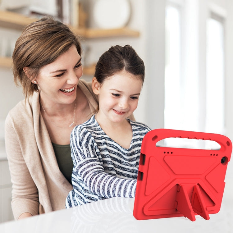 For Lenovo Tab M10 3rd Gen Handle EVA Shockproof Tablet Case with Holder(Red)