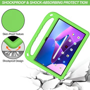 For Lenovo Tab M10 3rd Gen Handle EVA Shockproof Tablet Case with Holder(Green)