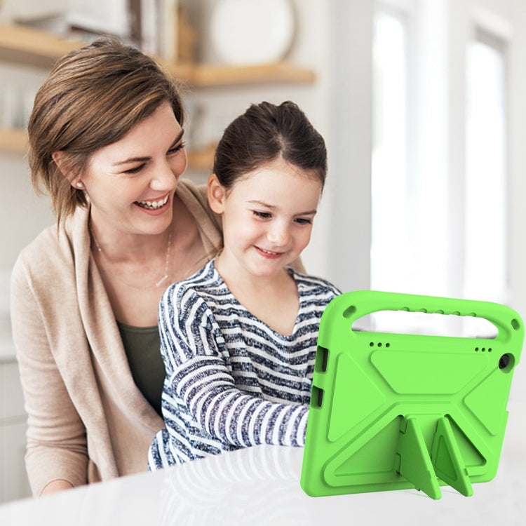 For Lenovo Tab M10 3rd Gen Handle EVA Shockproof Tablet Case with Holder(Green)
