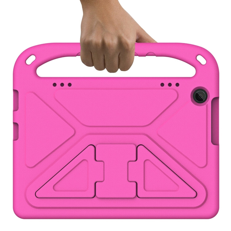 For Lenovo Tab M10 3rd Gen Handle EVA Shockproof Tablet Case with Holder(Rose Red)
