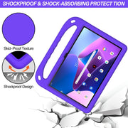 For Lenovo Tab M10 3rd Gen Handle EVA Shockproof Tablet Case with Holder(Purple)