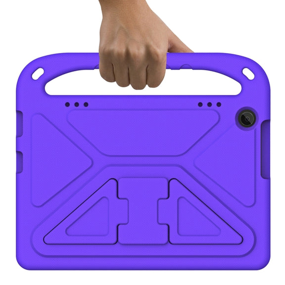 For Lenovo Tab M10 3rd Gen Handle EVA Shockproof Tablet Case with Holder(Purple)