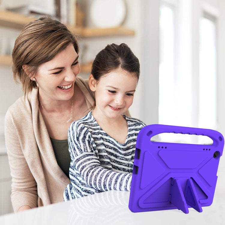 For Lenovo Tab M10 3rd Gen Handle EVA Shockproof Tablet Case with Holder(Purple)
