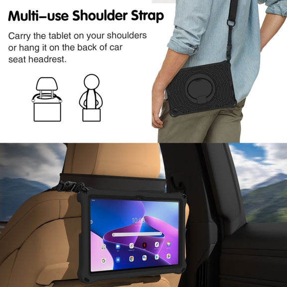 For Lenovo Tab M10 3rd Gen Spider King Silicone Protective Tablet Case(Black)