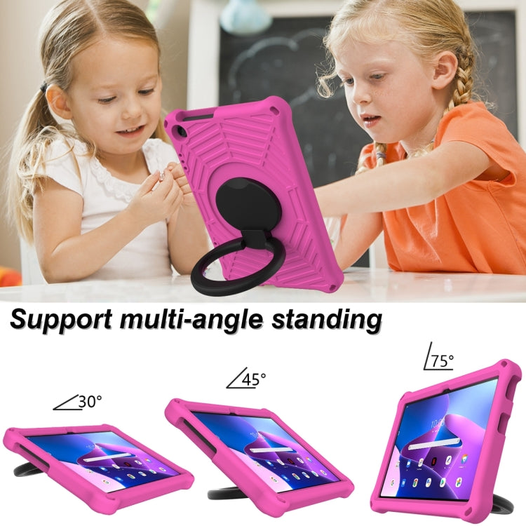 For Lenovo Tab M10 3rd Gen Spider King Silicone Protective Tablet Case(Rose Red)