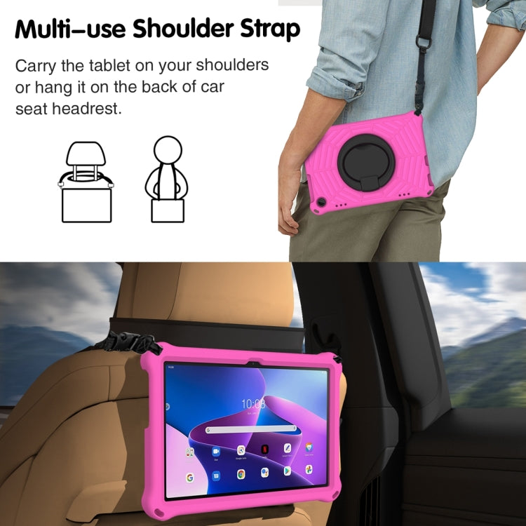 For Lenovo Tab M10 3rd Gen Spider King Silicone Protective Tablet Case(Rose Red)