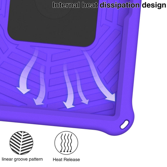 For Lenovo Tab M10 3rd Gen Spider King Silicone Protective Tablet Case(Purple)