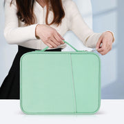 For 12.9-13 inch Laptop Portable Cloth Texture Leather Bag(Green)