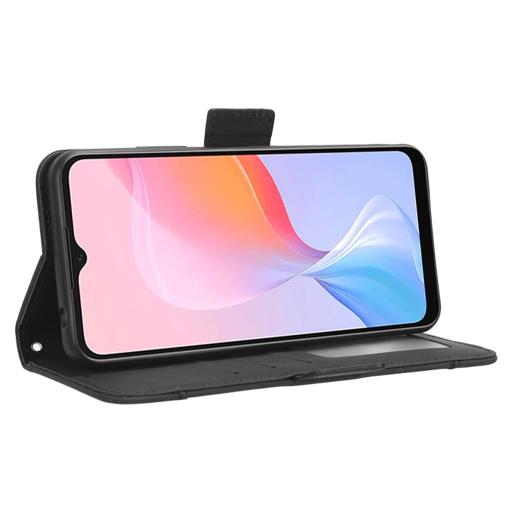 For Blackview A85 Skin Feel Calf Texture Card Slots Leather Phone Case(Black)