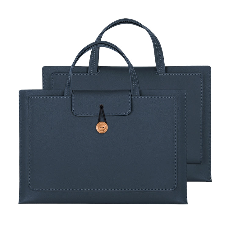 15-16 inch Universal Elastic Thread Button Portable Laptop Inner Bag(Blue)
