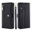 For Nokia C22 Sheep Texture Cross-body Zipper Wallet Leather Phone Case(Black) - Nokia Cases by PMC TechLife | Online Shopping South Africa | PMC TechLife | Buy Now Pay Later Mobicred