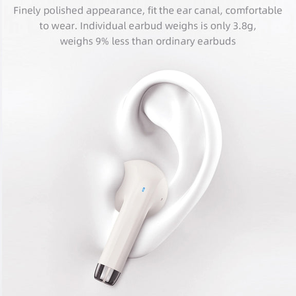 USAMS YO17 TWS Half In-Ear Wireless Bluetooth Earphone(Beige)