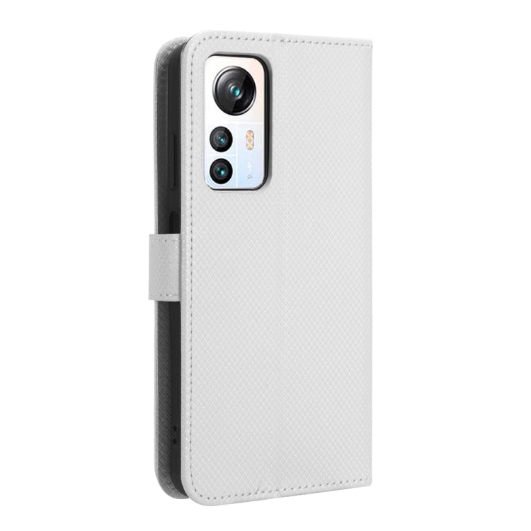 For Blackview A85 Diamond Texture Leather Phone Case(White)