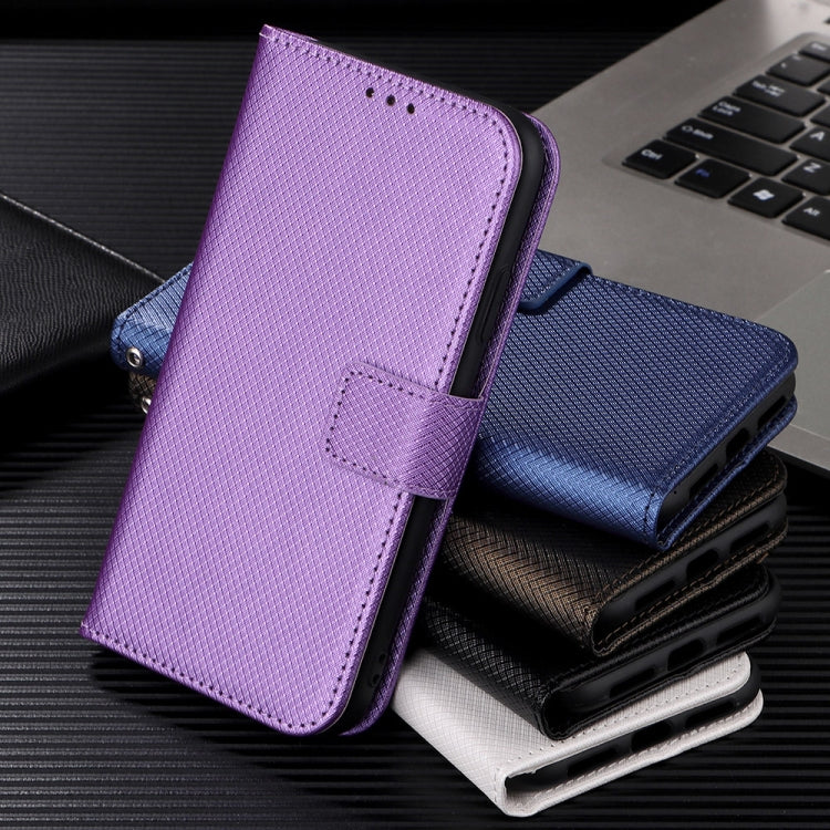 For Blackview A85 Diamond Texture Leather Phone Case(White)